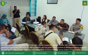 Bidang pelayanan perizinan Dinas PMP2TSP kab. Langkat menghadiri rapat koordinasi OPD teknis dalam rangka membahas kelengkapan dokumen izin usaha deskotek one king golden